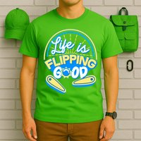 Retro Life Is Flipping Good Pinball Game Fan T-Shirt