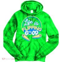 Retro Life Is Flipping Good Pinball Game Fan Tie Dye Hoodie