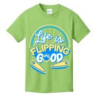 Retro Life Is Flipping Good Pinball Game Fan Kids T-Shirt
