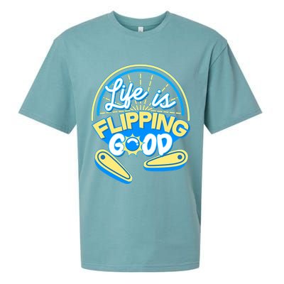 Retro Life Is Flipping Good Pinball Game Fan Sueded Cloud Jersey T-Shirt