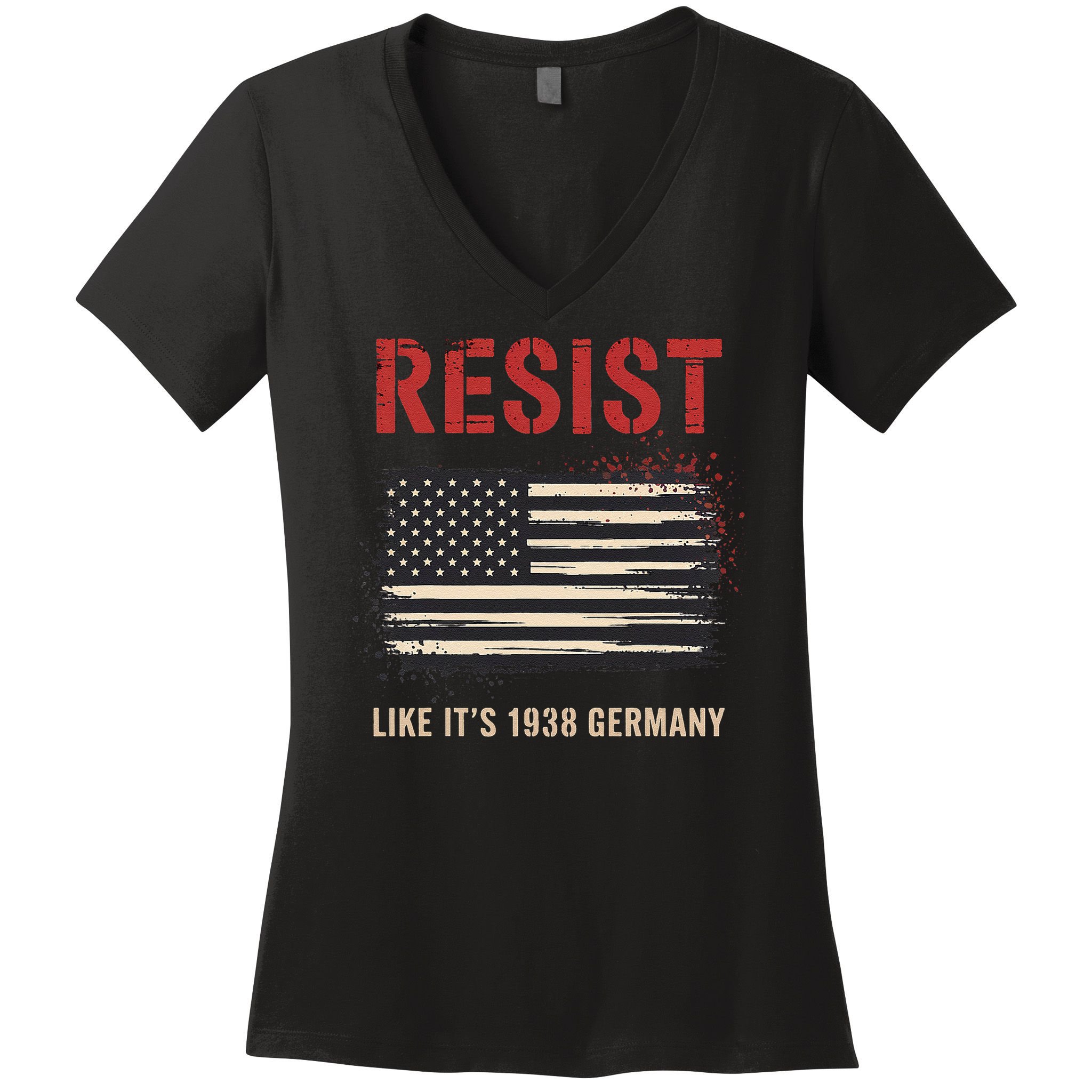 Resist Like Its 1938 Germany Grandpa Dad Uncle Mom Gift Women's V-Neck T-Shirt