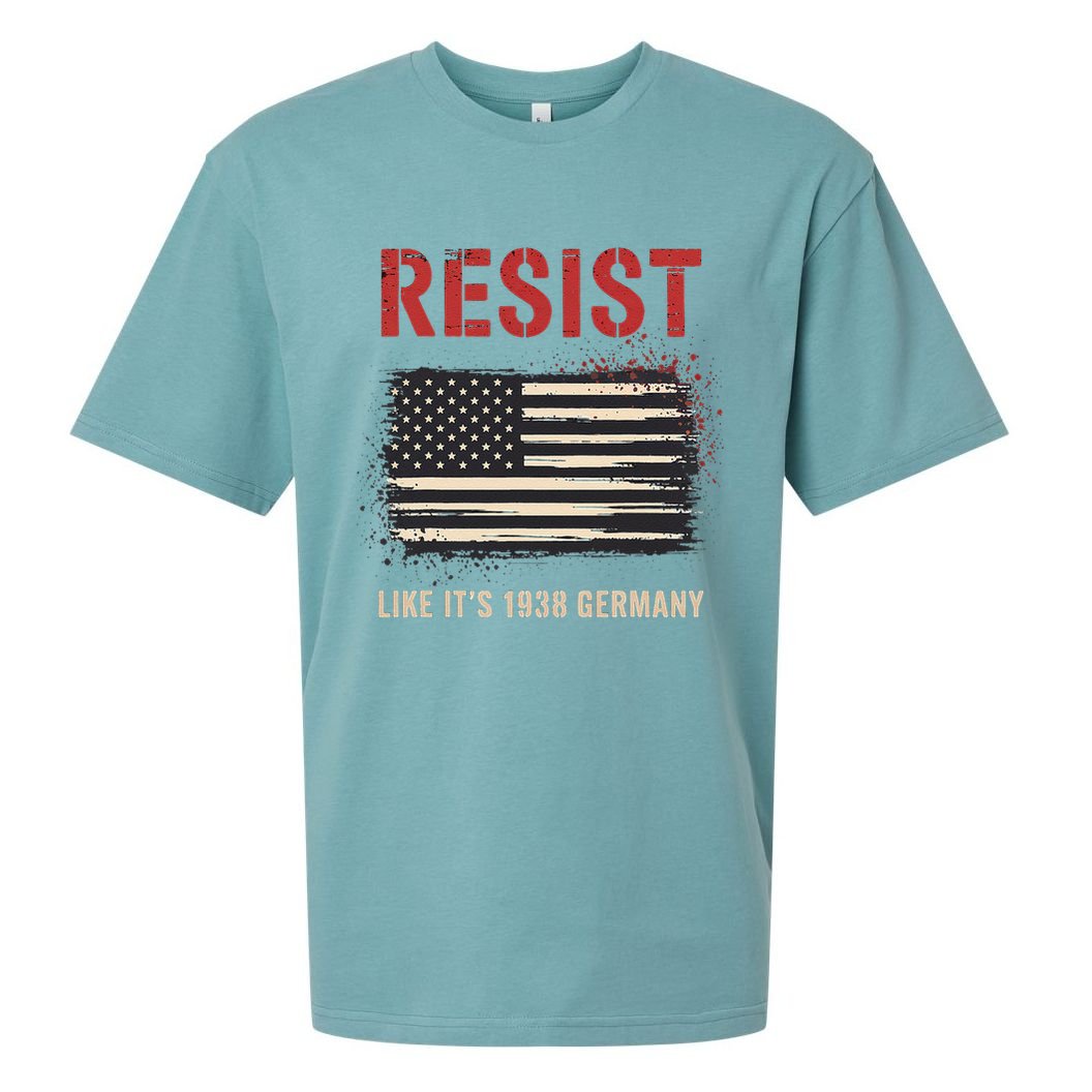 Resist Like Its 1938 Germany Grandpa Dad Uncle Mom Gift Sueded Cloud Jersey T-Shirt