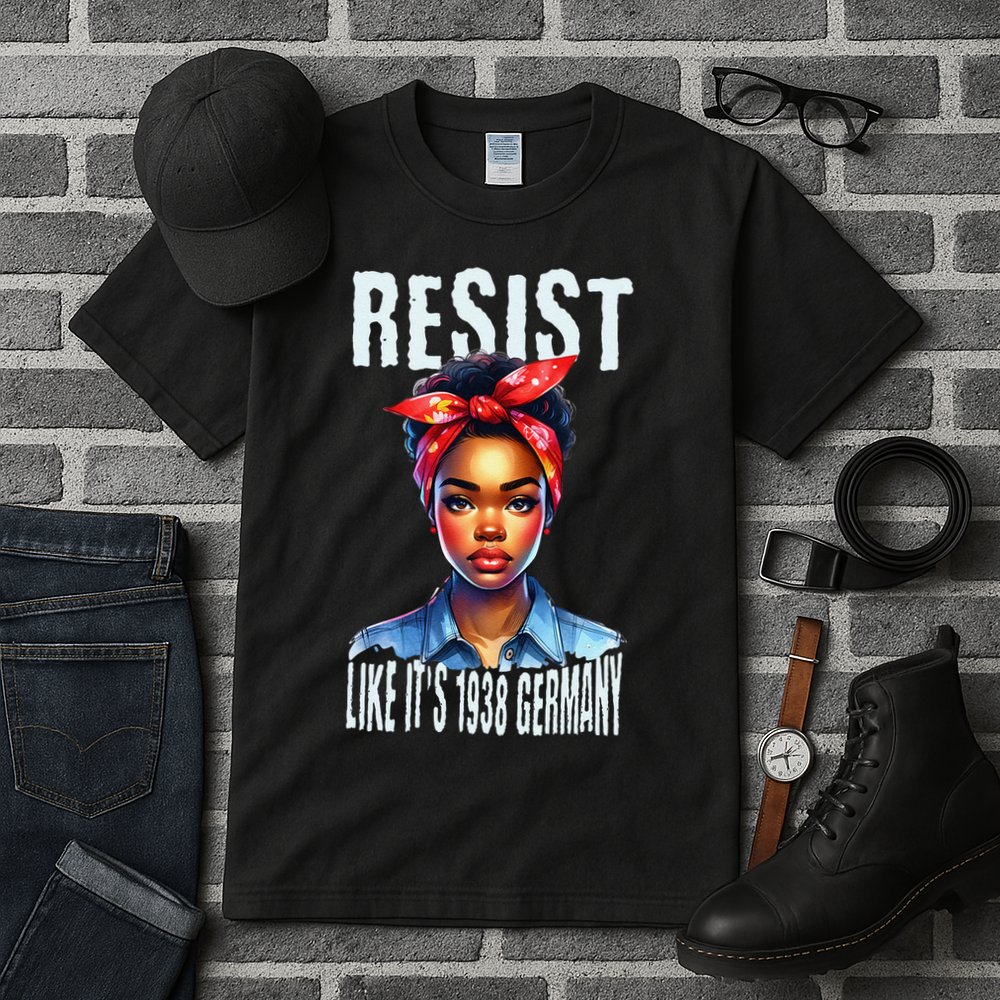 Resist Like Its 1938 Germany African American Girl Democrat Tall T-Shirt