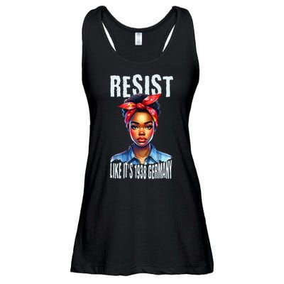 Resist Like Its 1938 Germany African American Girl Democrat Ladies Essential Flowy Tank