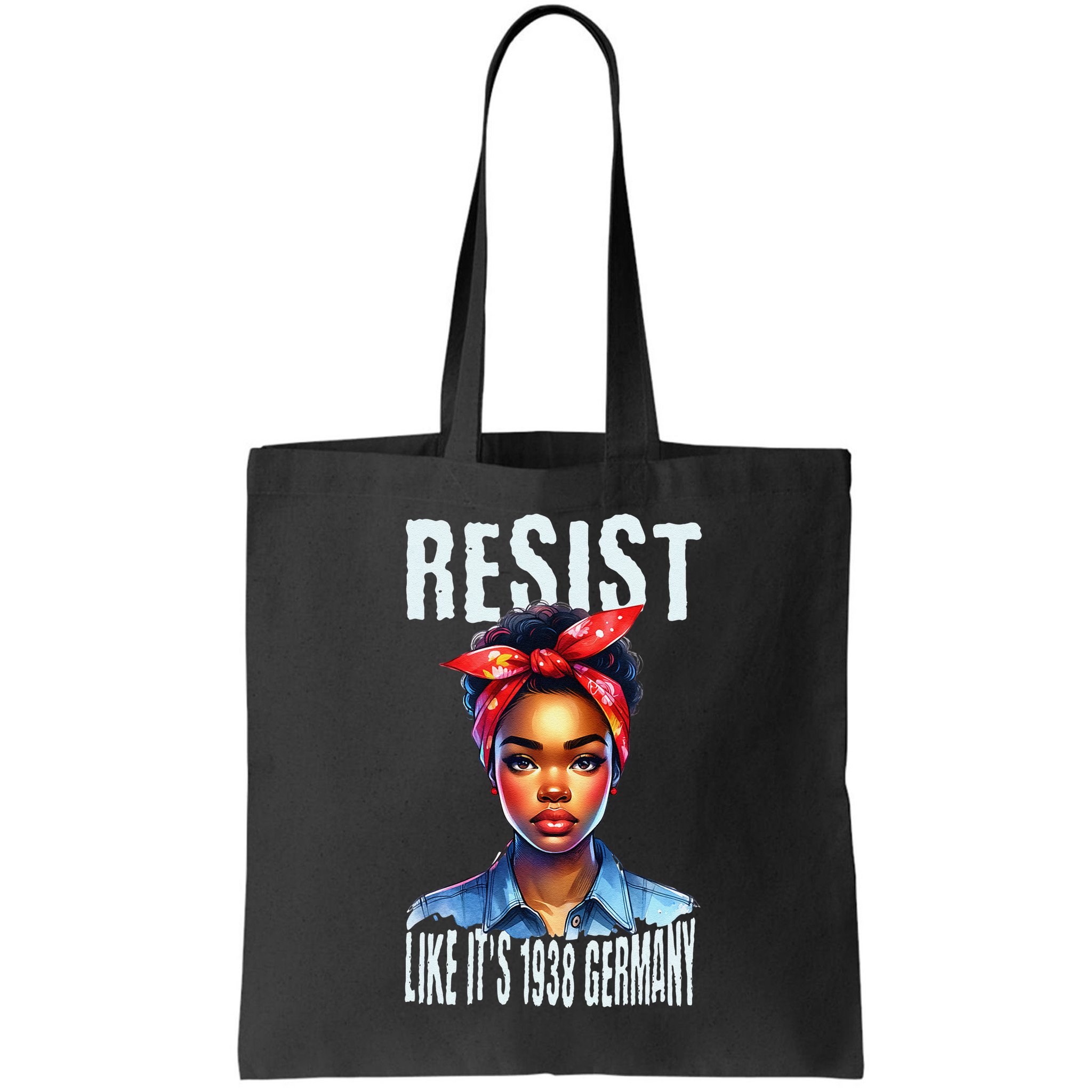 Resist Like Its 1938 Germany African American Girl Democrat Bag