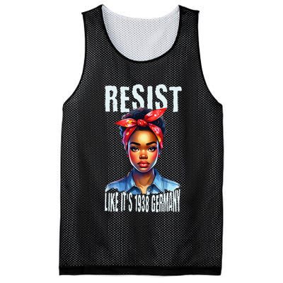 Resist Like Its 1938 Germany African American Girl Democrat Mesh Reversible Basketball Jersey Tank