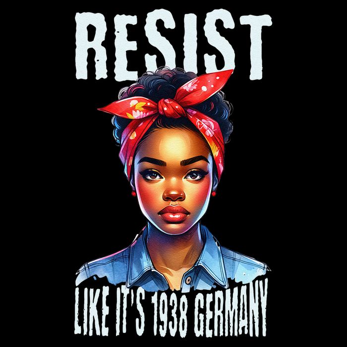 Resist Like Its 1938 Germany African American Girl Democrat Zip Tote Bag