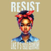 Resist Like Its 1938 Germany African American Girl Democrat Cooling Performance Crew T-Shirt
