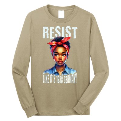 Resist Like Its 1938 Germany African American Girl Democrat Long Sleeve Shirt