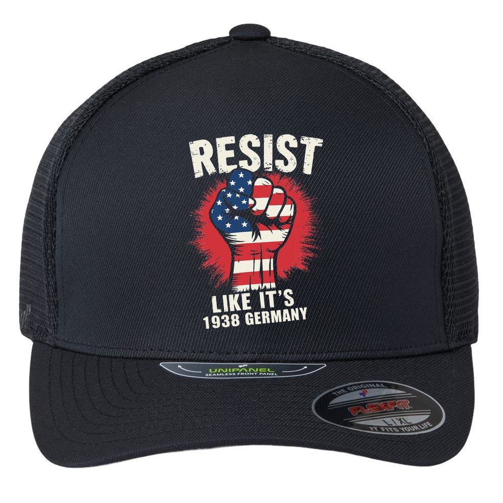 Resist Like Its 1938 Germany Flexfit Unipanel Trucker Cap