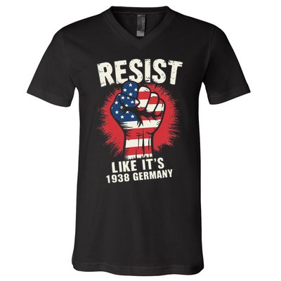 Resist Like Its 1938 Germany V-Neck T-Shirt