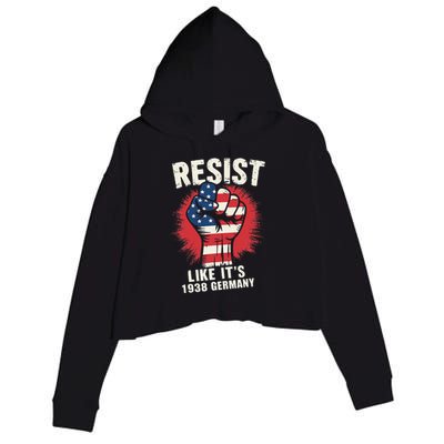 Resist Like Its 1938 Germany Crop Fleece Hoodie