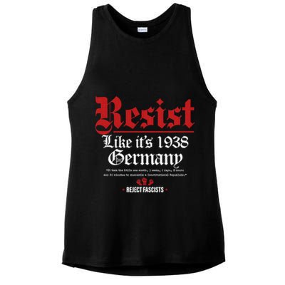 Resist Like It's 1938 Germany Ladies PosiCharge Tri-Blend Wicking Tank