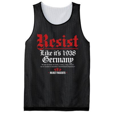 Resist Like It's 1938 Germany Mesh Reversible Basketball Jersey Tank