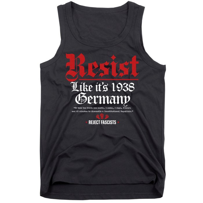 Resist Like It's 1938 Germany Tank Top