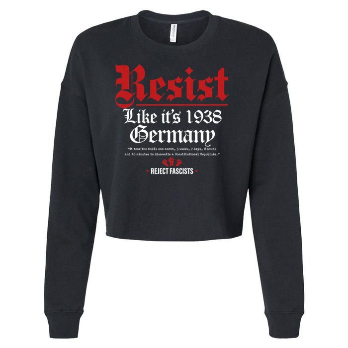 Resist Like It's 1938 Germany Cropped Pullover Crew