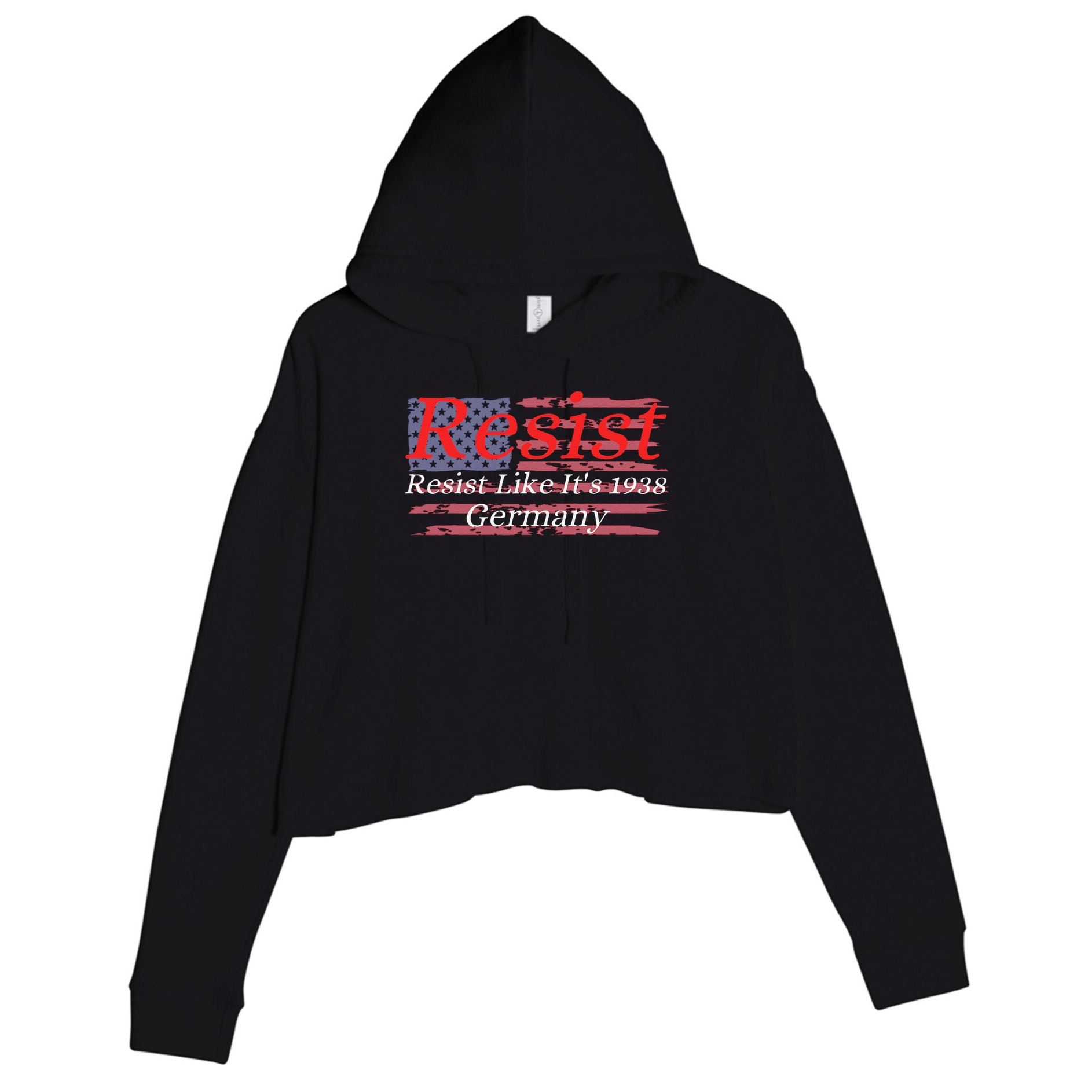 Resist Like Its 1938 Germany Crop Fleece Hoodie
