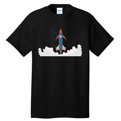 Rocket Launch Into Space Tall T-Shirt