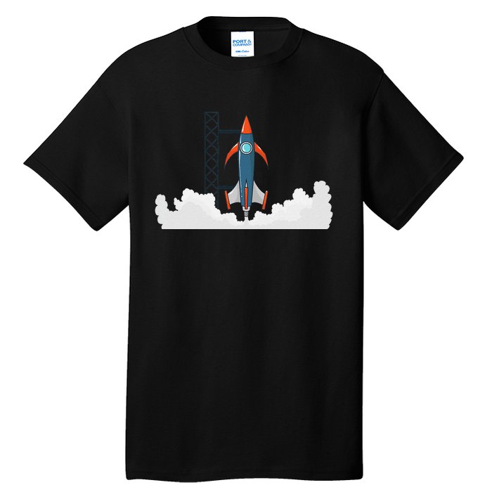 Rocket Launch Into Space Tall T-Shirt