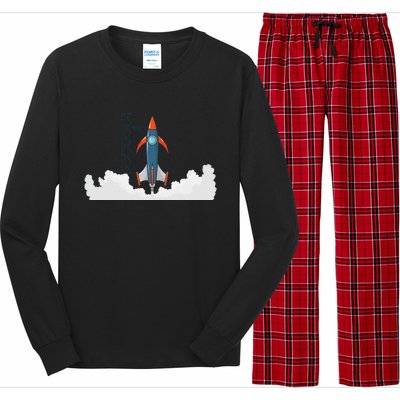 Rocket Launch Into Space Long Sleeve Pajama Set