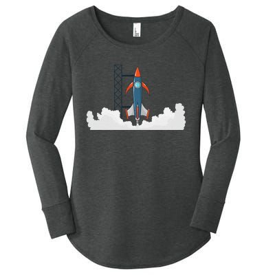 Rocket Launch Into Space Women's Perfect Tri Tunic Long Sleeve Shirt