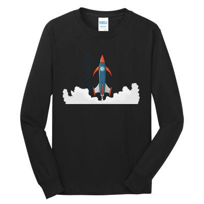 Rocket Launch Into Space Tall Long Sleeve T-Shirt