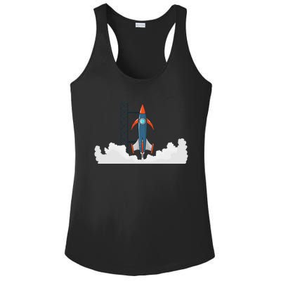 Rocket Launch Into Space Ladies PosiCharge Competitor Racerback Tank