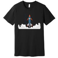 Rocket Launch Into Space Premium T-Shirt