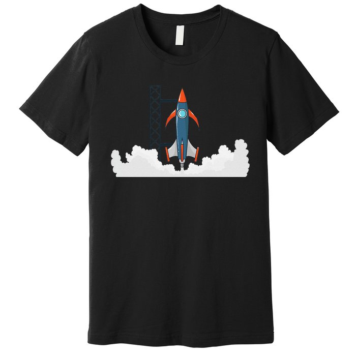 Rocket Launch Into Space Premium T-Shirt