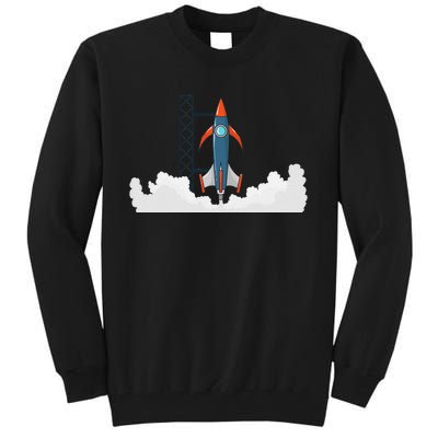 Rocket Launch Into Space Tall Sweatshirt