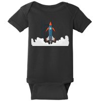 Rocket Launch Into Space Baby Bodysuit