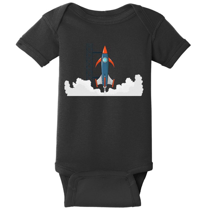 Rocket Launch Into Space Baby Bodysuit