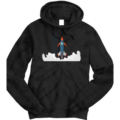 Rocket Launch Into Space Tie Dye Hoodie