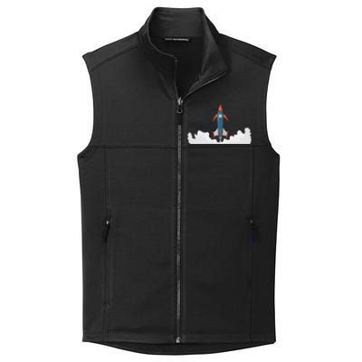 Rocket Launch Into Space Collective Smooth Fleece Vest