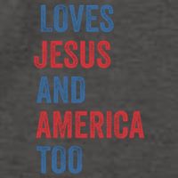 Retro Loves Jesus And America Too God Christian 4th Of July Vector Backpack