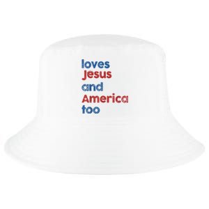 Retro Loves Jesus And America Too Cool Comfort Performance Bucket Hat