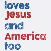 Retro Loves Jesus And America Too Cooling Performance Crew T-Shirt