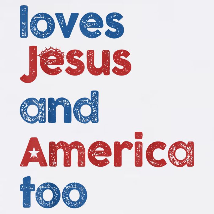 Retro Loves Jesus And America Too Cooling Performance Crew T-Shirt