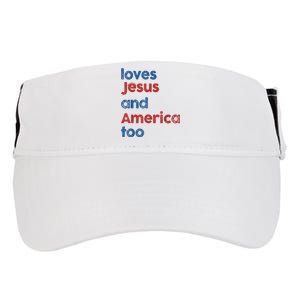 Retro Loves Jesus And America Too Adult Drive Performance Visor