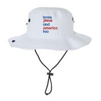 Retro Loves Jesus And America Too Legacy Cool Fit Booney Bucket Hat