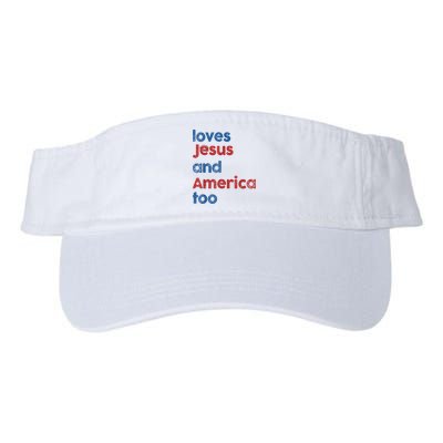 Retro Loves Jesus And America Too Visor