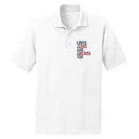 Retro Loves Jesus And America Too God Christian 4th Of July PosiCharge RacerMesh Polo