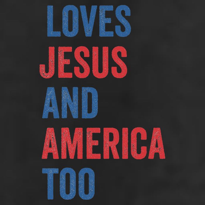Retro Loves Jesus And America Too God Christian 4th Of July 7 Panel Mesh Trucker Snapback Hat