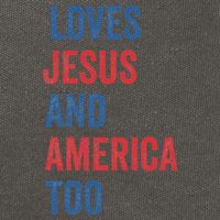 Retro Loves Jesus And America Too God Christian 4th Of July Cotton Canvas Backpack