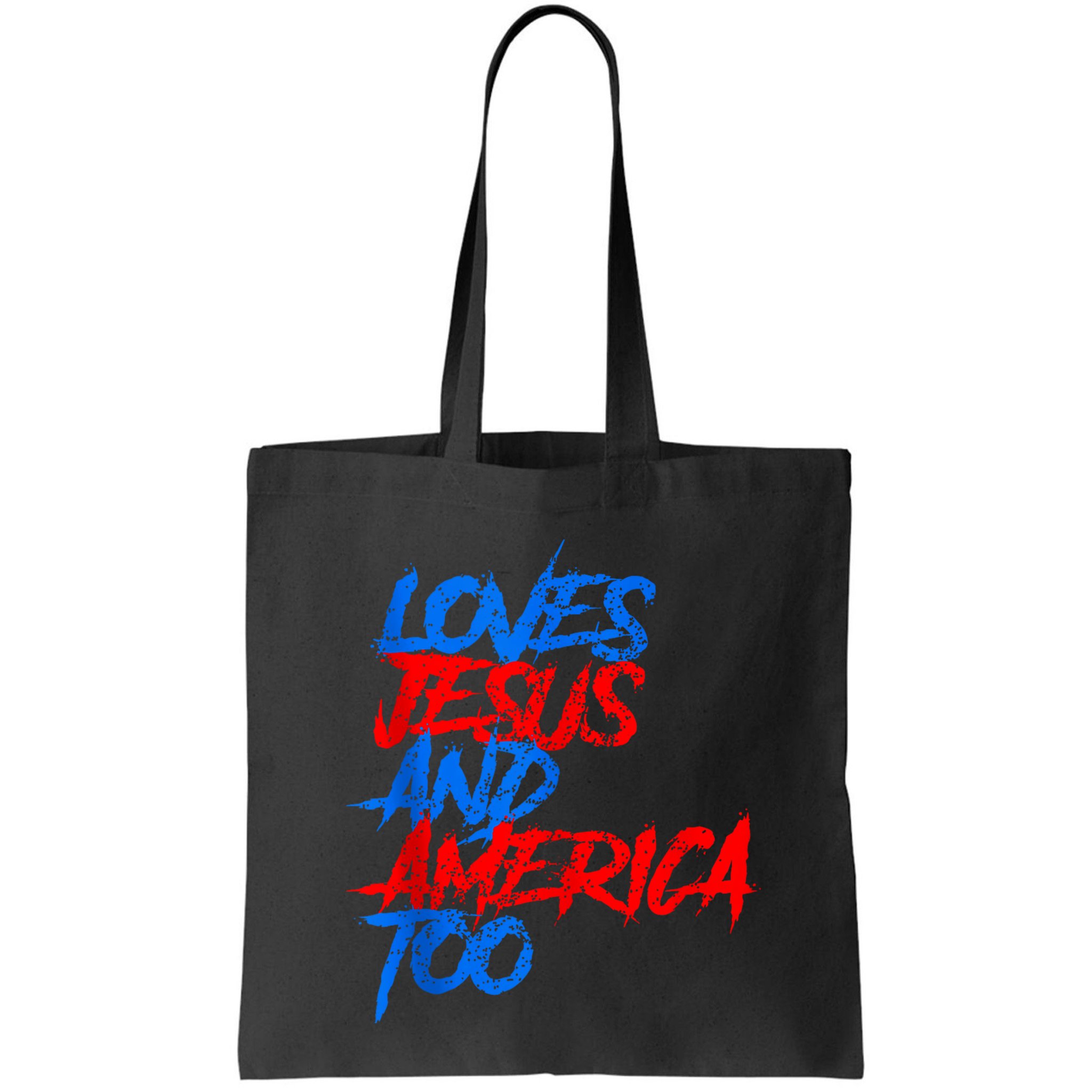 Retro Loves Jesus And America Too God Christian 4th Of July Bag