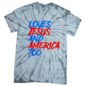 Retro Loves Jesus And America Too Tie-Dye T-Shirt