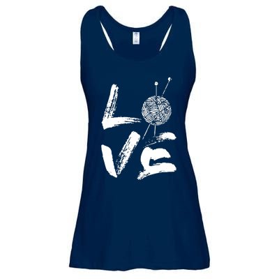 Retro Love Knitting Ball Of Yarn Vintage Hobby Gift Ladies Essential Flowy Tank