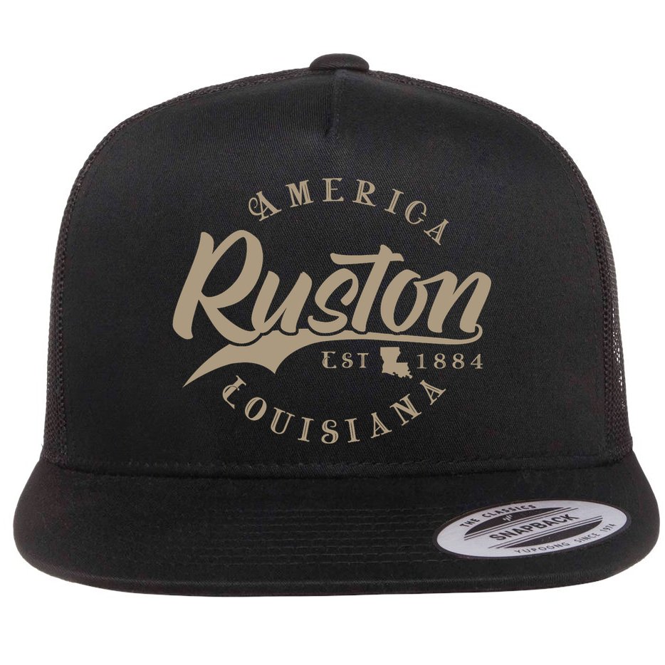Ruston La Louisiana Flat Bill Trucker Hat
