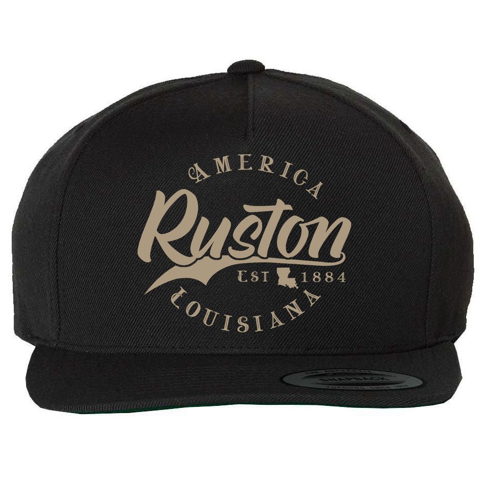 Ruston La Louisiana Wool Snapback Cap