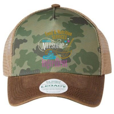 Retro Lunch Lady Food & Nutrition Services Being Awesome Legacy Tie Dye Trucker Hat